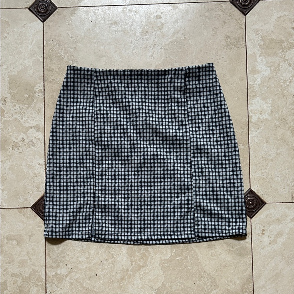Full Tilt Monochrome Checkered Pencil Skirt